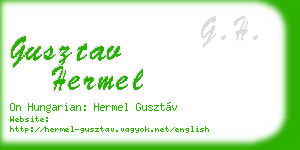gusztav hermel business card